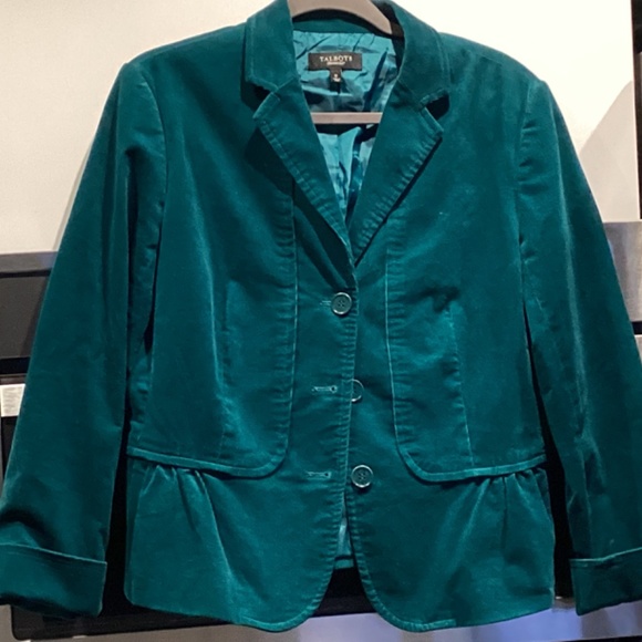 Talbots teal corduroy jacket - Picture 4 of 7